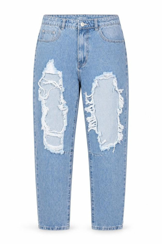 Momokrom Womens Blue  Denim Straight Jeans Size 10 L29 in