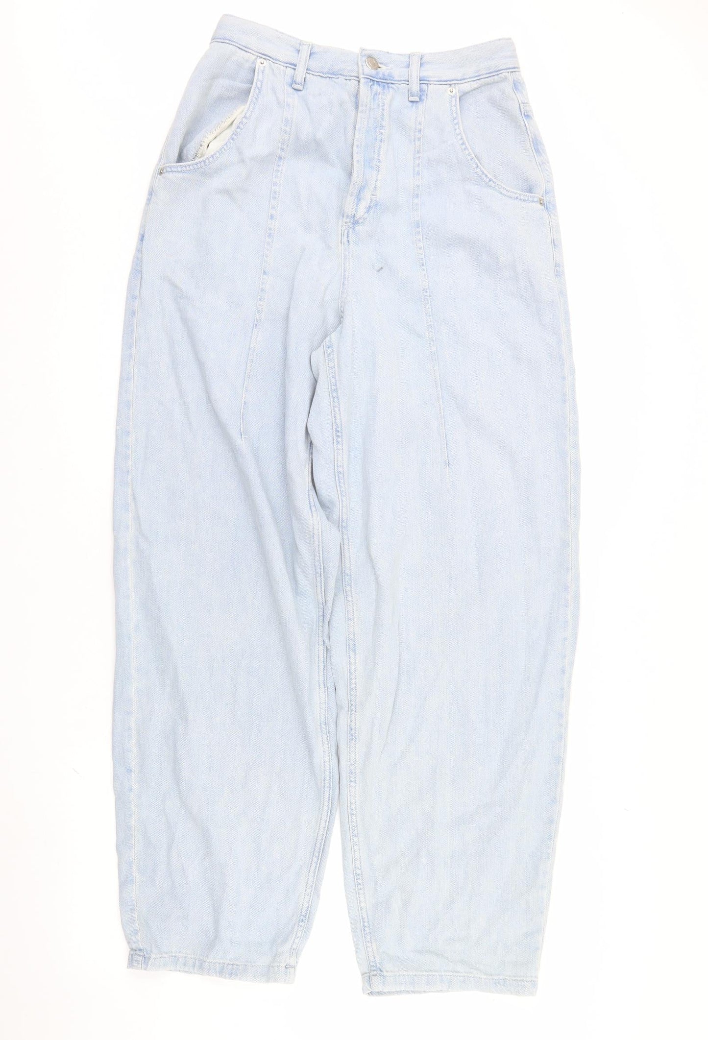 Topshop Womens Blue  Denim Straight Jeans Size 28 L32 in