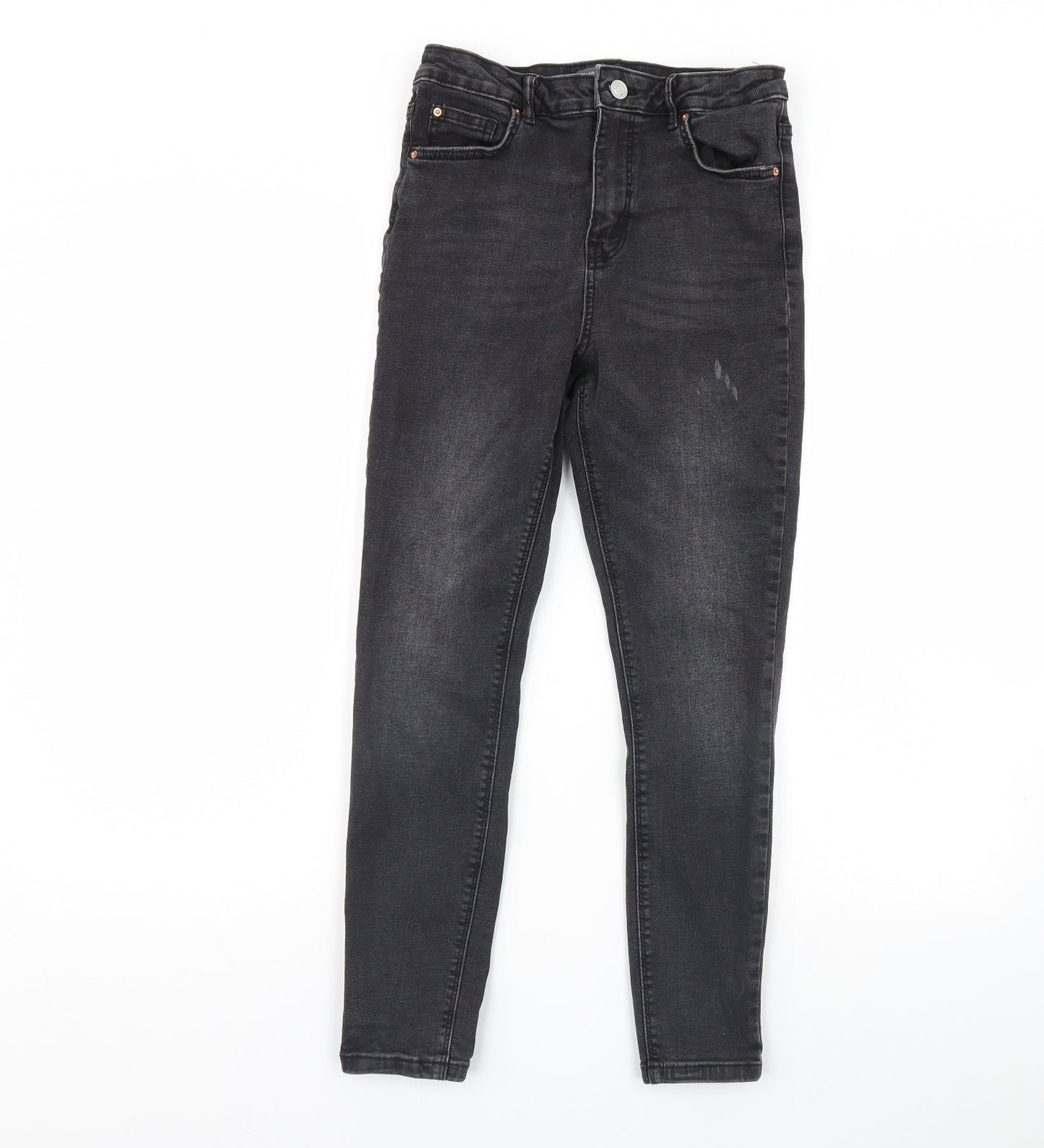 Denim & Co. Womens Black  Denim Skinny Jeans Size 12 L28 in