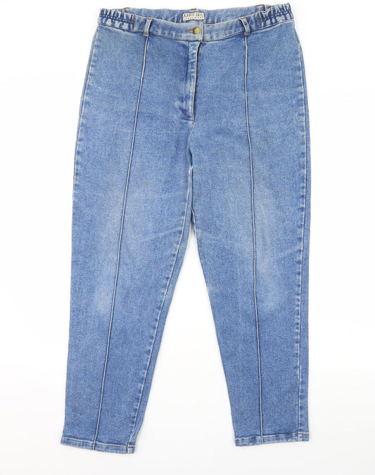 Preworn Womens Blue  Denim Straight Jeans Size 36 in L30 in