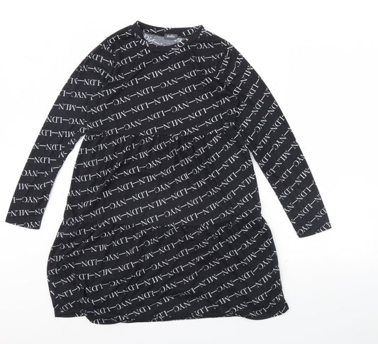 Studio Girls Black Spotted  Fit & Flare  Size 12 Years