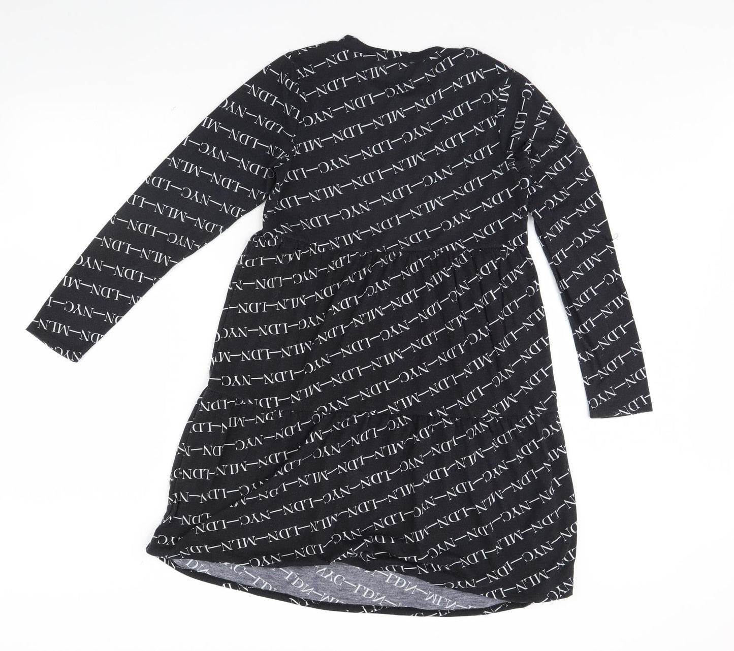 Studio Girls Black Spotted  Fit & Flare  Size 12 Years