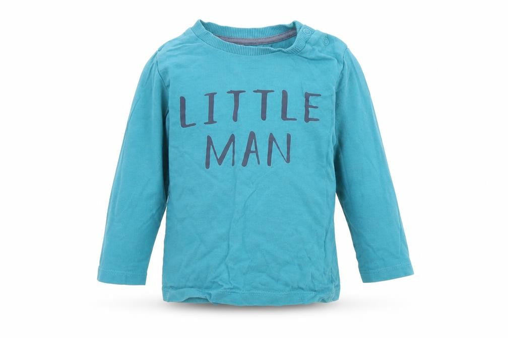 Nutmeg Baby Blue   Basic T-Shirt Size 9-12 Months  - Little Man