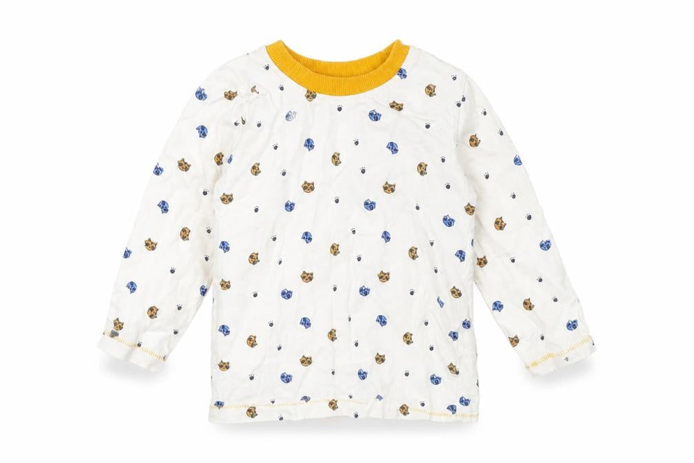 George Baby White Animal Print  Basic T-Shirt Size 9-12 Months
