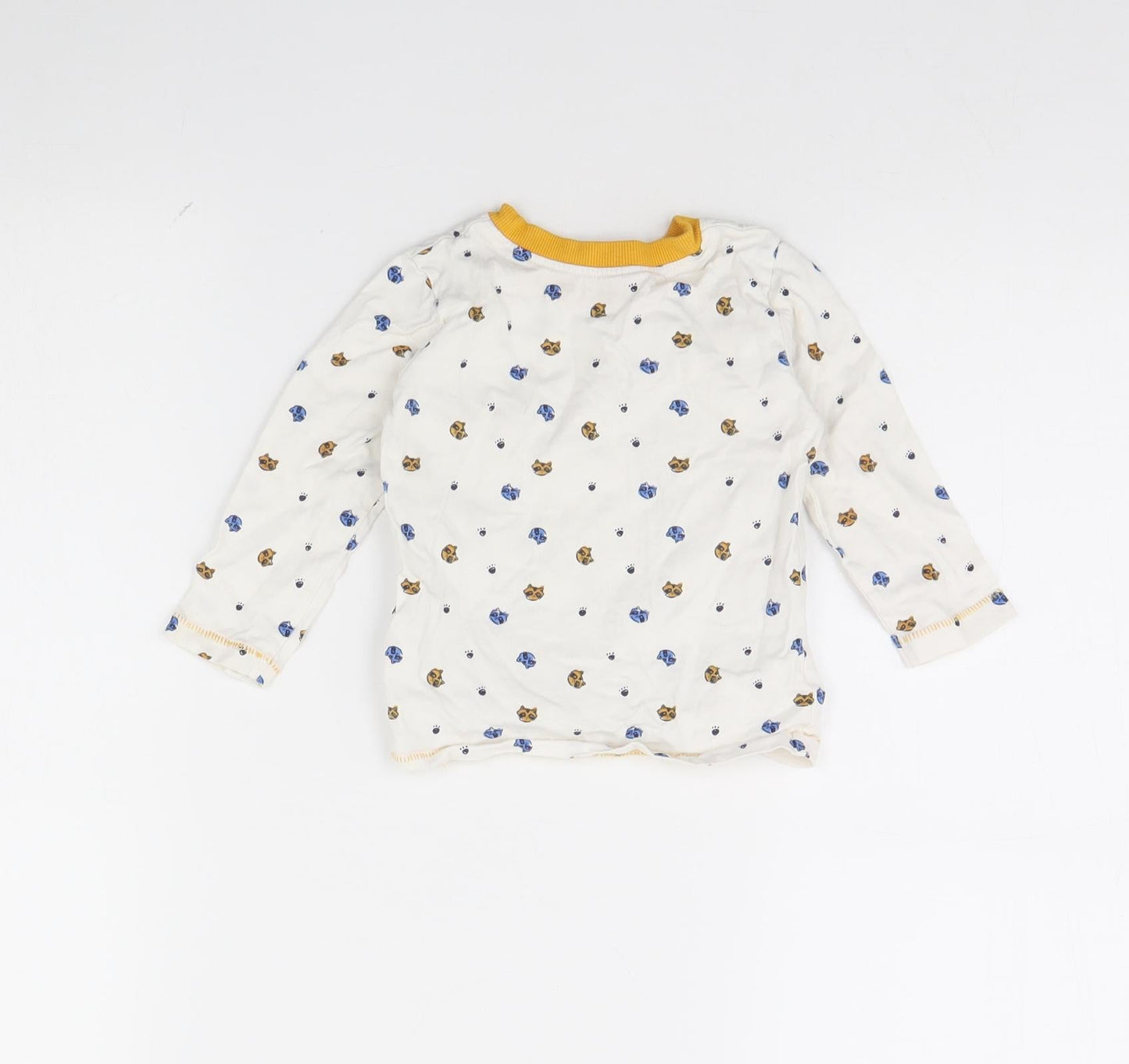 George Baby White Animal Print  Basic T-Shirt Size 9-12 Months
