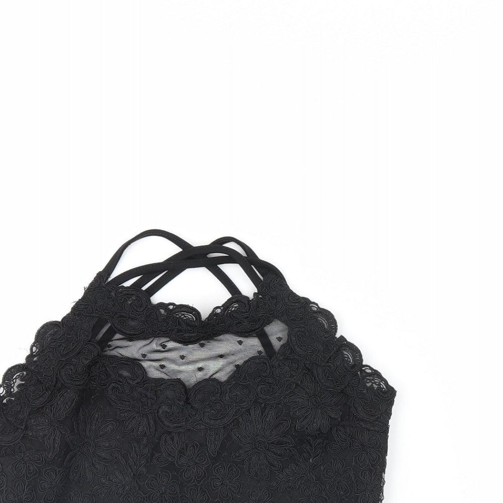 River Island Womens Black   Basic Tank Size 6