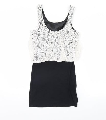Additional front view of Miss Selfridge women’s black mini, size UK 6