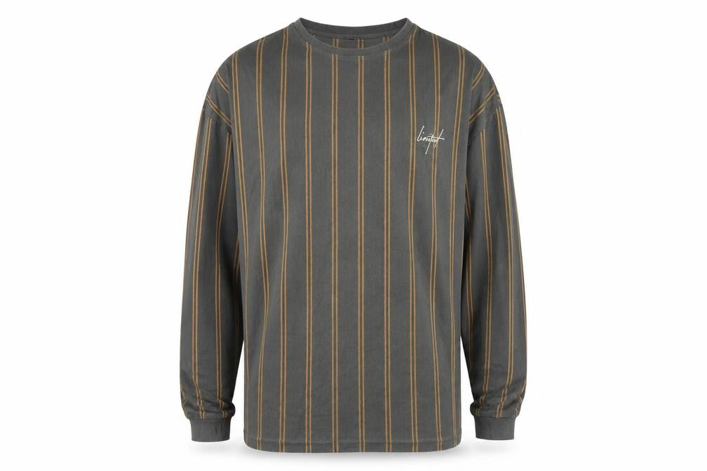 New Look Mens Green Striped  Pullover Jumper Size L