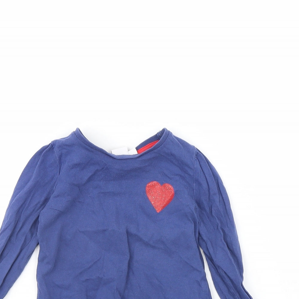 Mini Club Girls Blue   Basic T-Shirt Size 9-12 Months