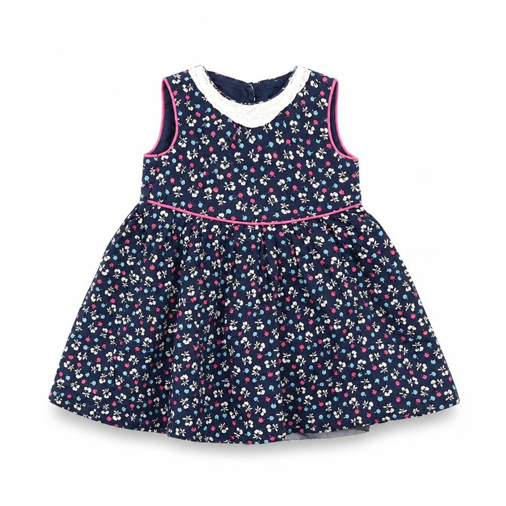 Monsoon Girls Blue Polka Dot  Fit & Flare  Size 6-9 Months