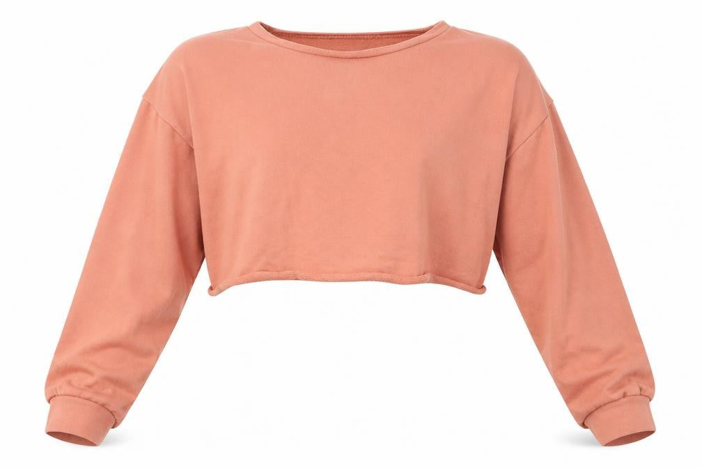 Pretty Little Thing  Womens Orange   Pullover Sweatshirt Size 6  - Cropped