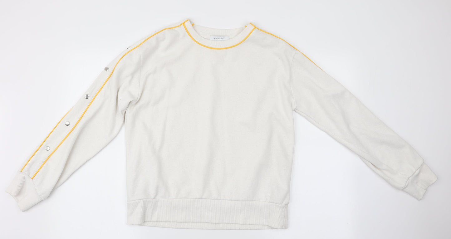 Primark Womens White   Pullover Sweatshirt Size S