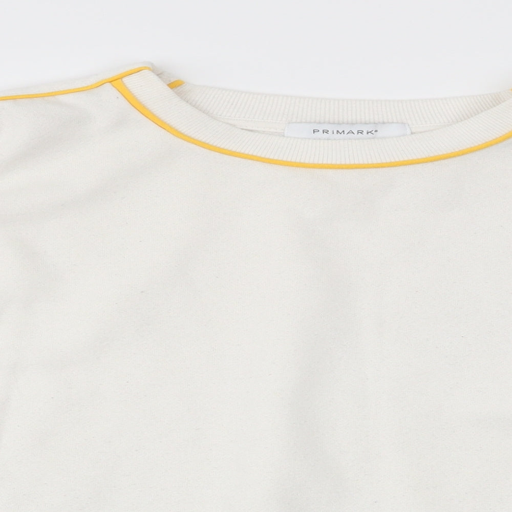 Primark Womens White   Pullover Sweatshirt Size S