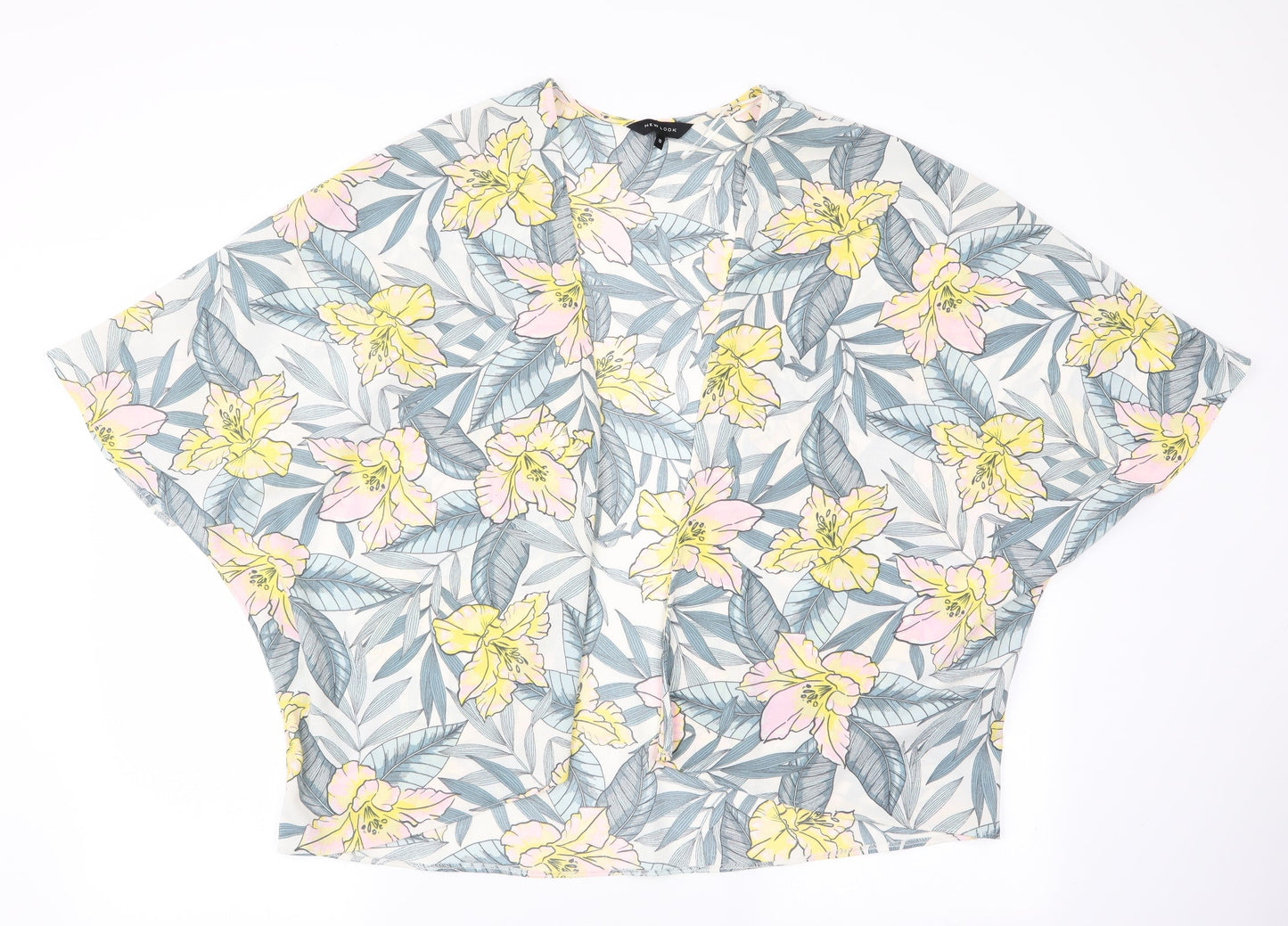 New Look Womens Ivory Floral  Jacket  Size 10  - Batwing Sleeve