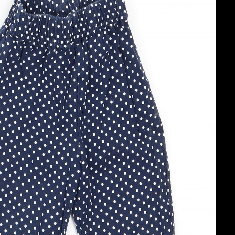 BHS Girls Blue Polka Dot   Pyjama Pants Size 12-18 Months