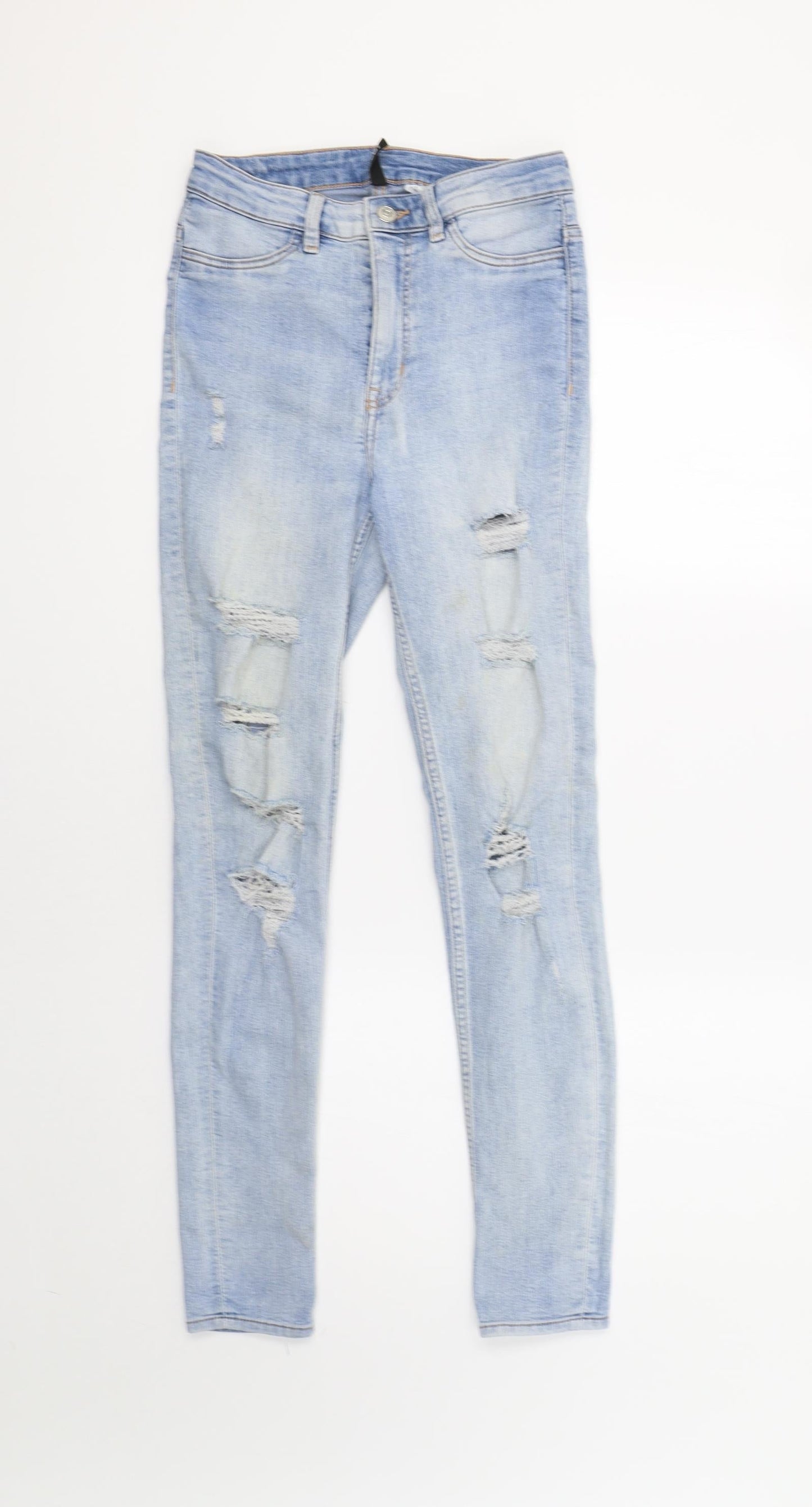 H&M Womens Blue   Skinny Jeans Size 8 L30 in