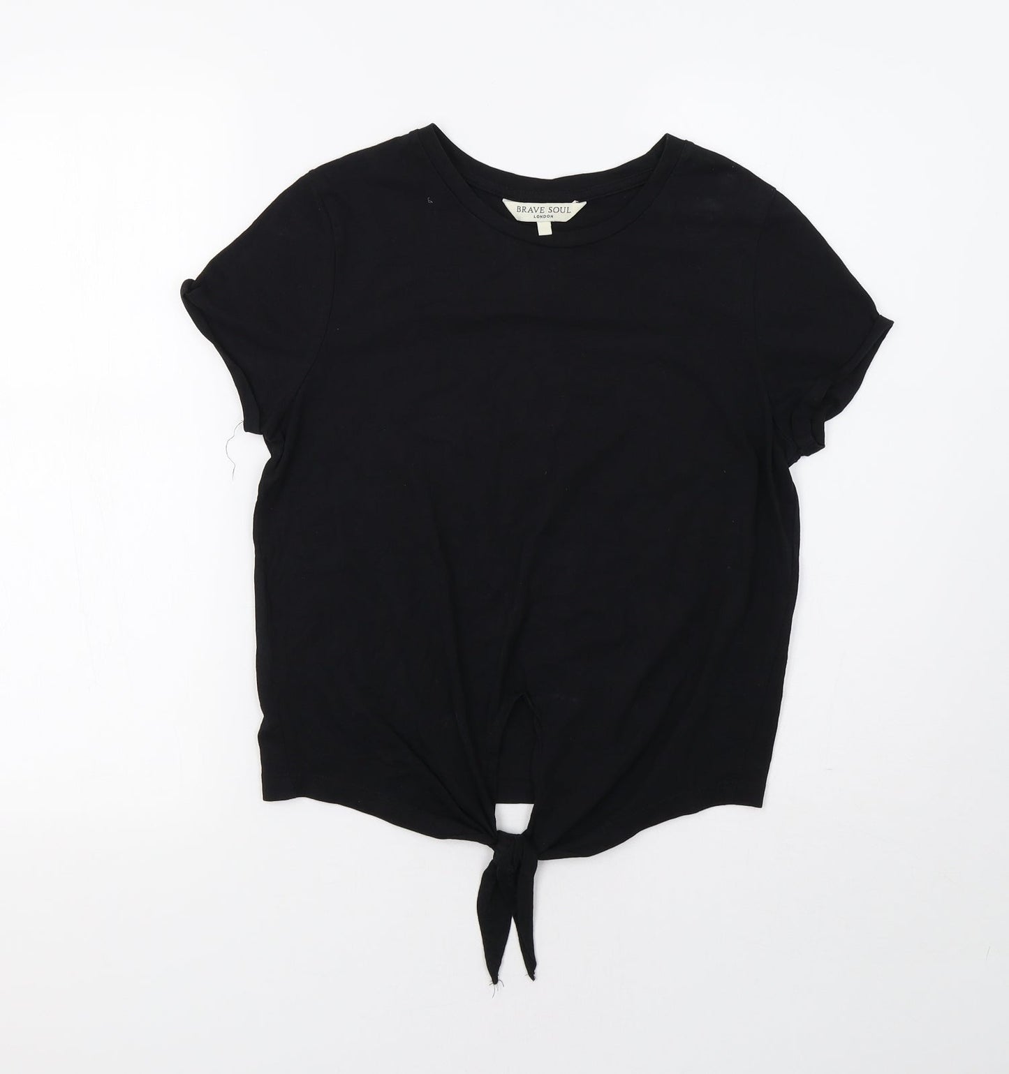 Brave Soul Womens Black   Basic T-Shirt Size S