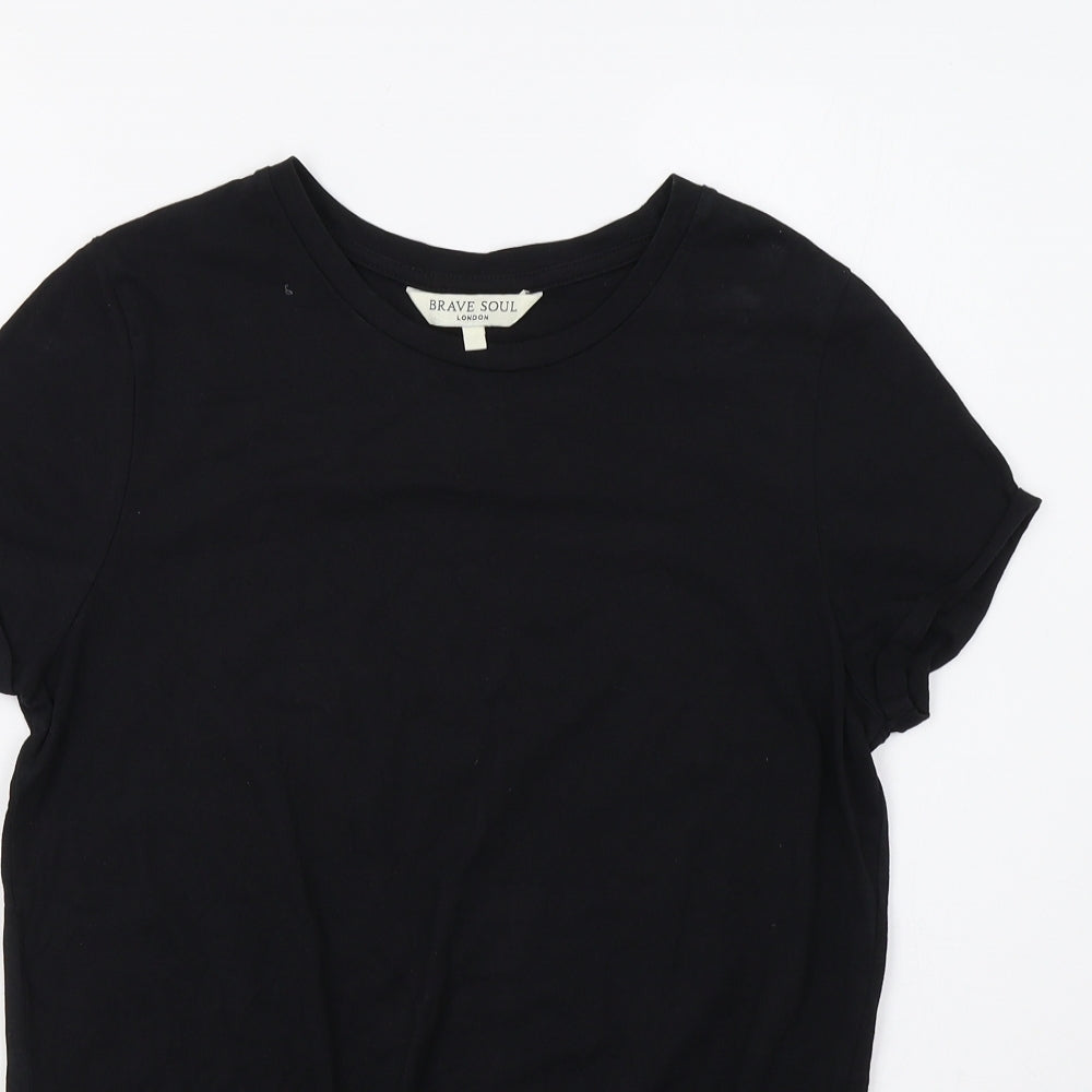 Brave Soul Womens Black   Basic T-Shirt Size S