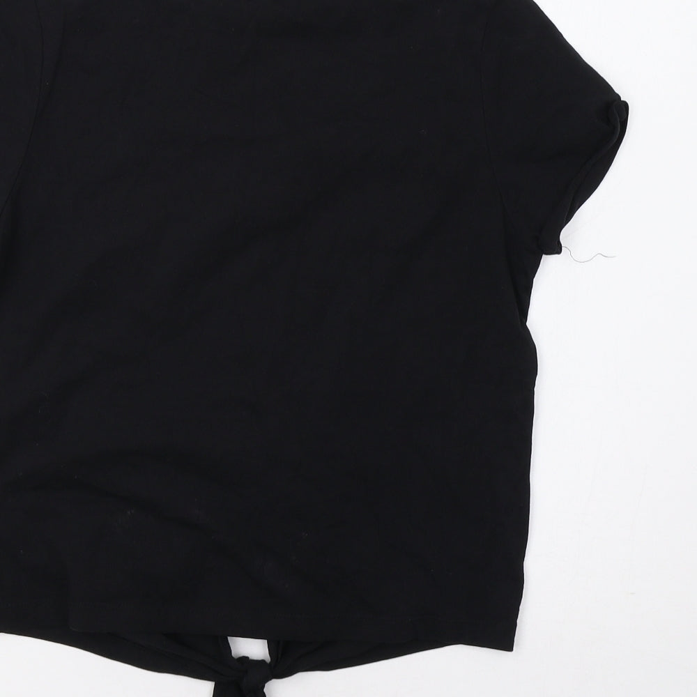 Brave Soul Womens Black   Basic T-Shirt Size S