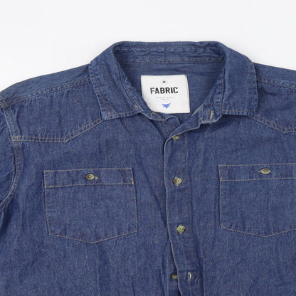 Crafted Mens Blue    Button-Up Size M