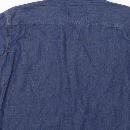 Crafted Mens Blue    Button-Up Size M