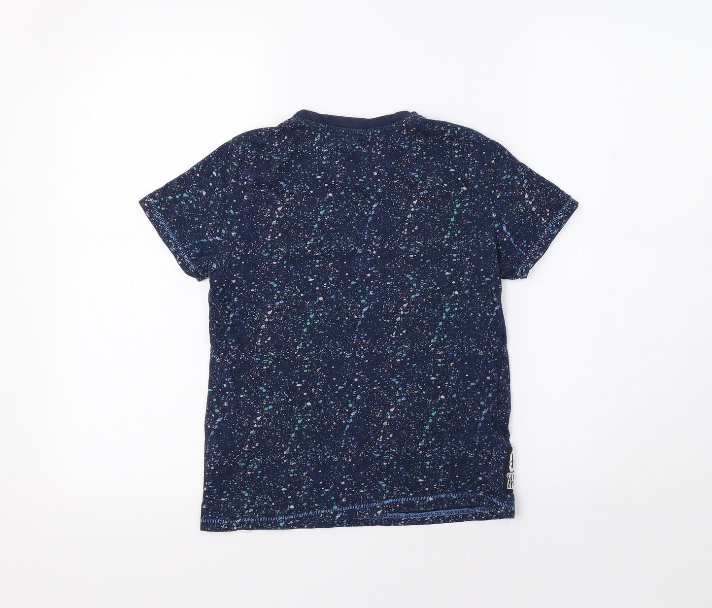 Pep&Co Boys Blue Geometric  Basic T-Shirt Size 10-11 Years
