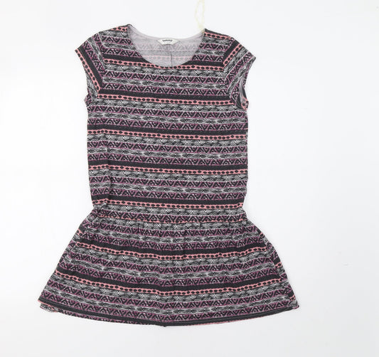Tammy Girls Multicoloured Geometric  T-Shirt Dress  Size 12-13 Years