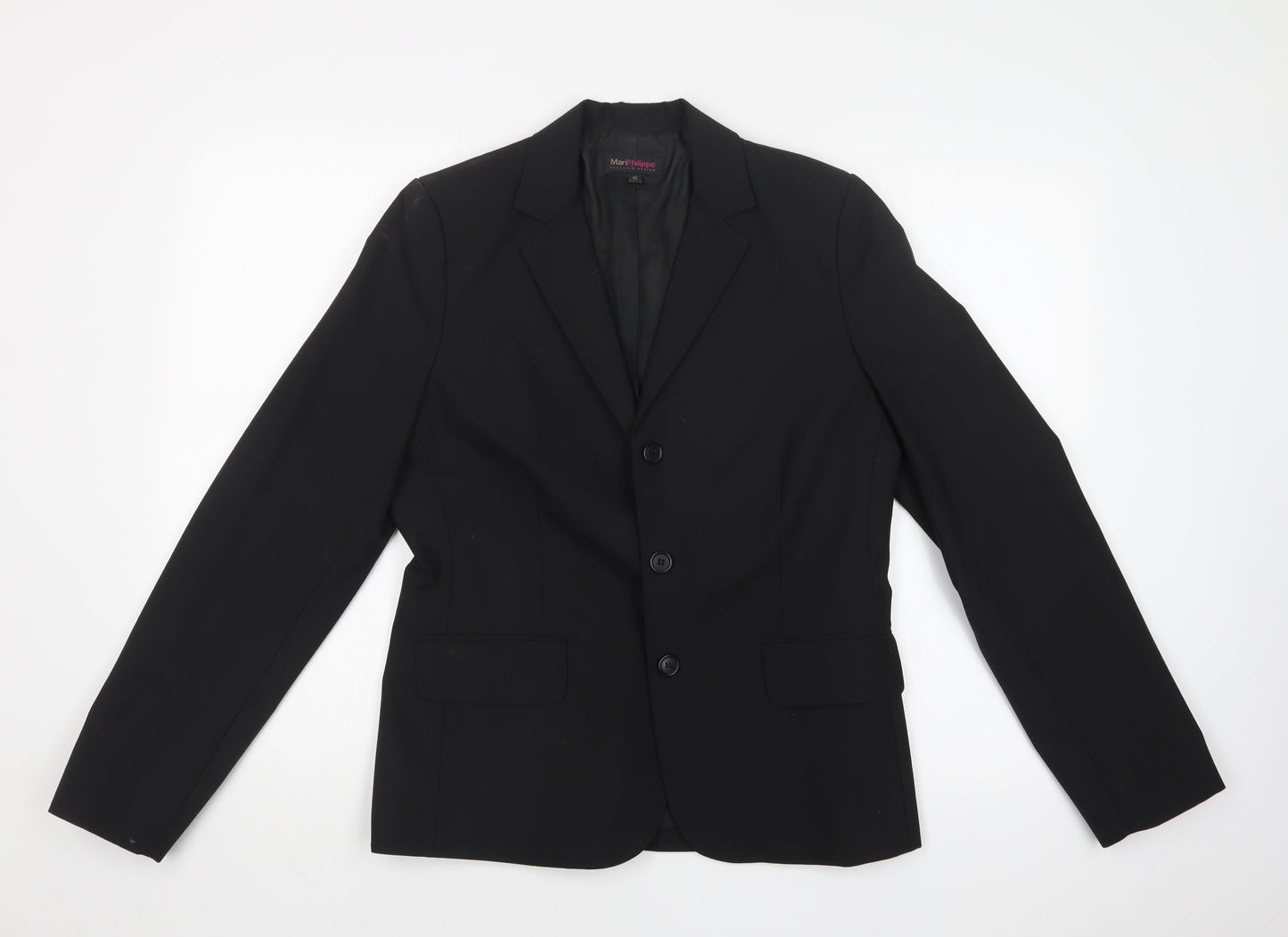 MARI PHILIPPE Womens Black   Jacket Suit Jacket Size 40