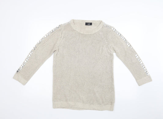 Wallis Womens Beige   Pullover Sweatshirt Size S