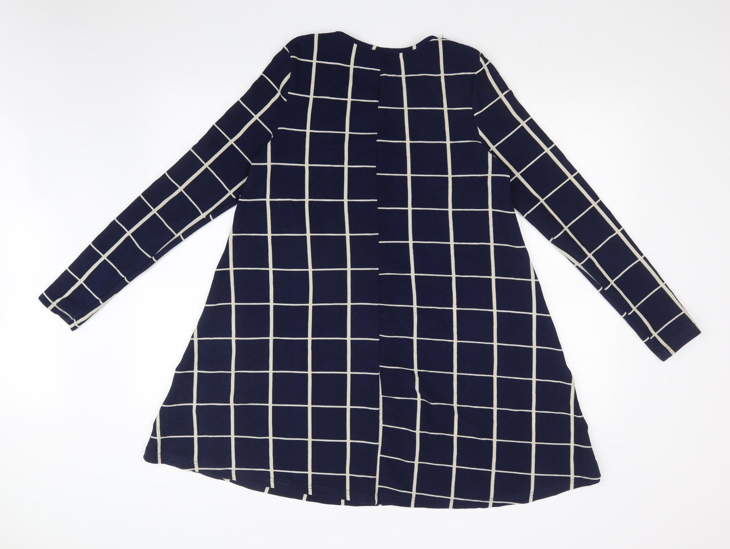 Preworn Womens Blue Geometric  A-Line