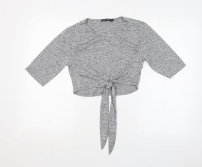 Additional front view of I SAW IT FIRST women’s grey basic t-shirt, size S