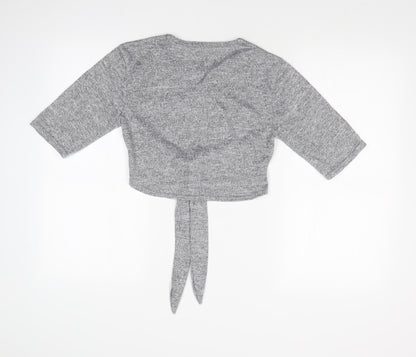 Back view of I SAW IT FIRST women’s grey basic t-shirt, size S
