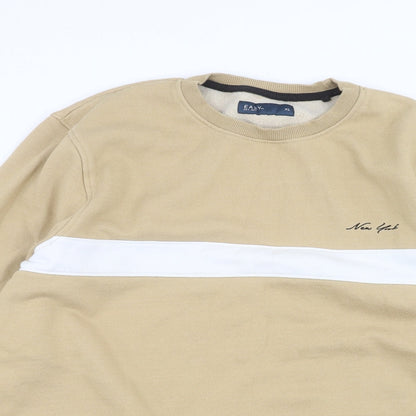 Close-up detail of Easy women’s beige jumper, size XL