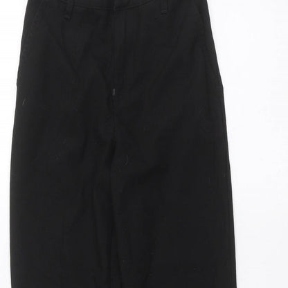 Close-up detail of Tu boys’ black dress pants trousers, size 9, months