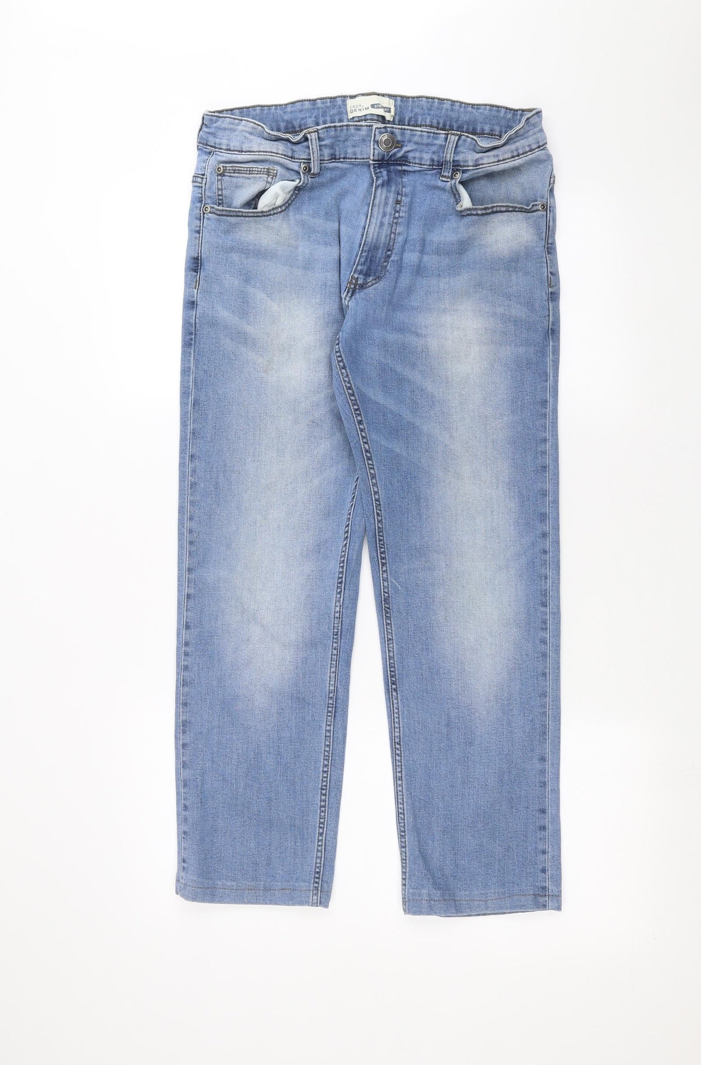 Easy Womens Blue   Straight Jeans Size 34 in L30 in