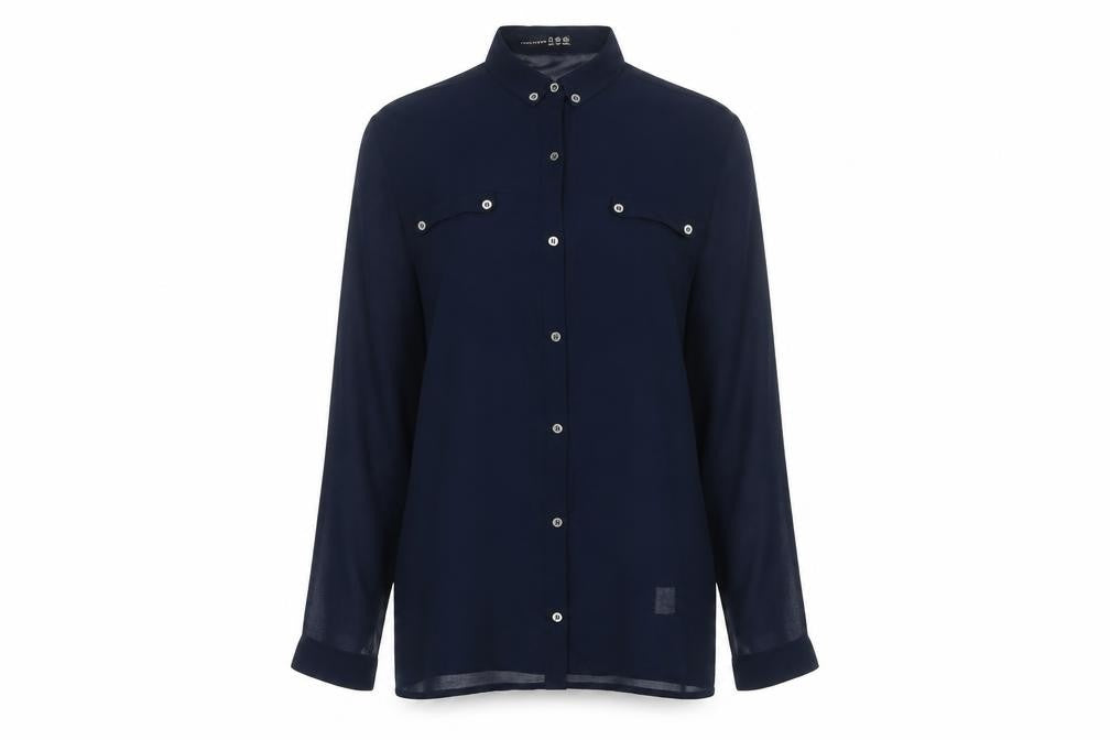 Atmosphere Womens Blue   Basic Button-Up Size 8