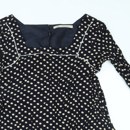 Preloved NEXT Womens Blue Polka Dot  A-Line  Size 12 - Detail