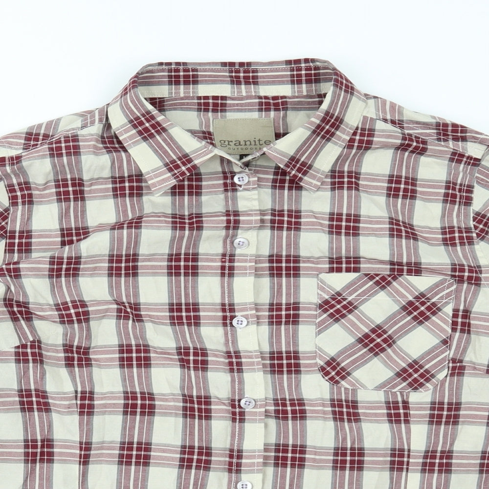 granite Womens Red Plaid  Basic Button-Up Size 12