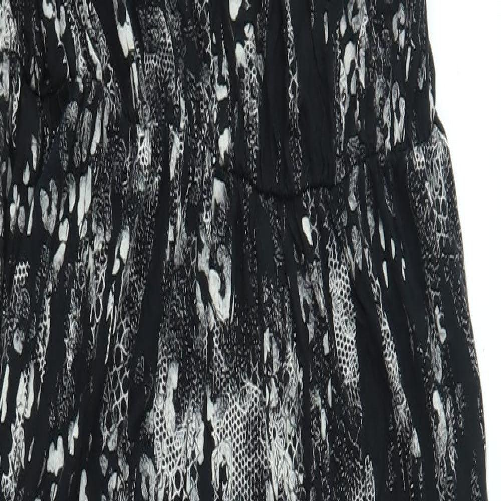 Crafted Womens Black Geometric  Jumpsuit One-Piece Size 8 L27 in