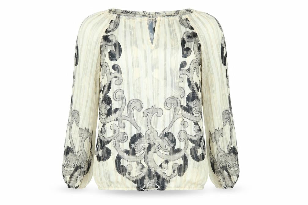 Joanna Hope Womens Gold Floral  Basic Blouse Size 12