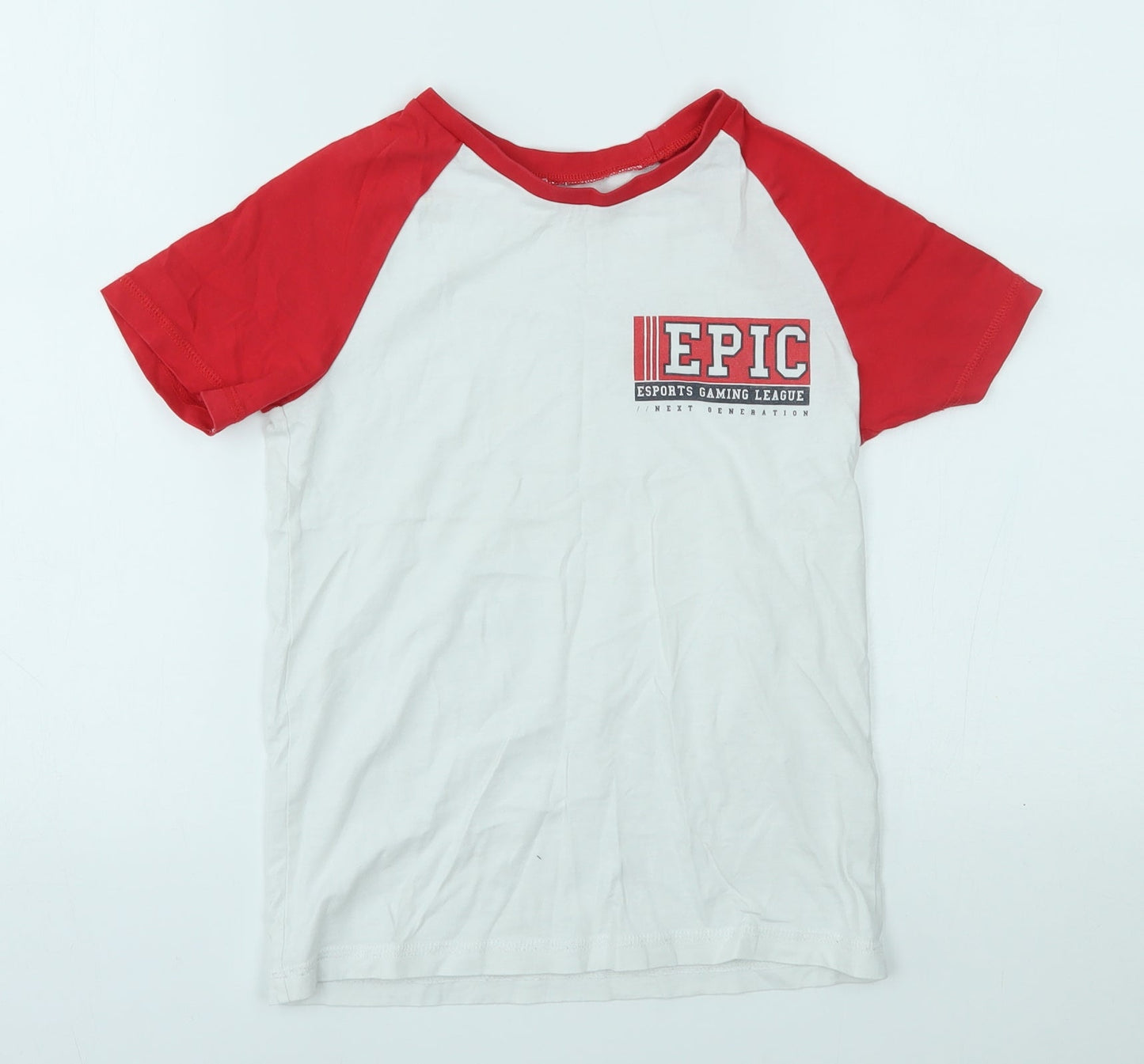 George Boys White   Basic T-Shirt Size 8-9 Years  - esports gaming league