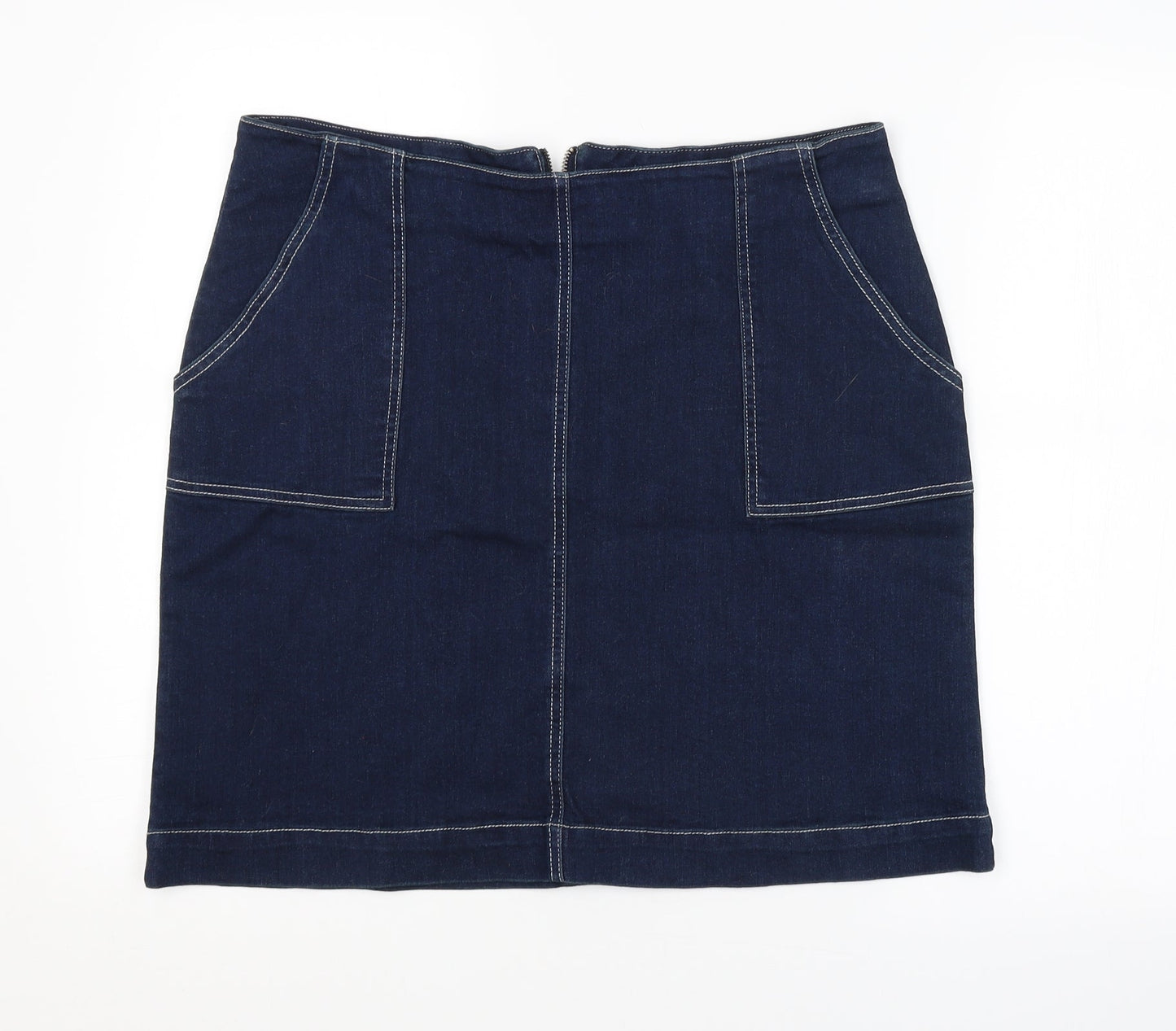 M&CO. Womens Blue   Straight & Pencil Skirt Size 14