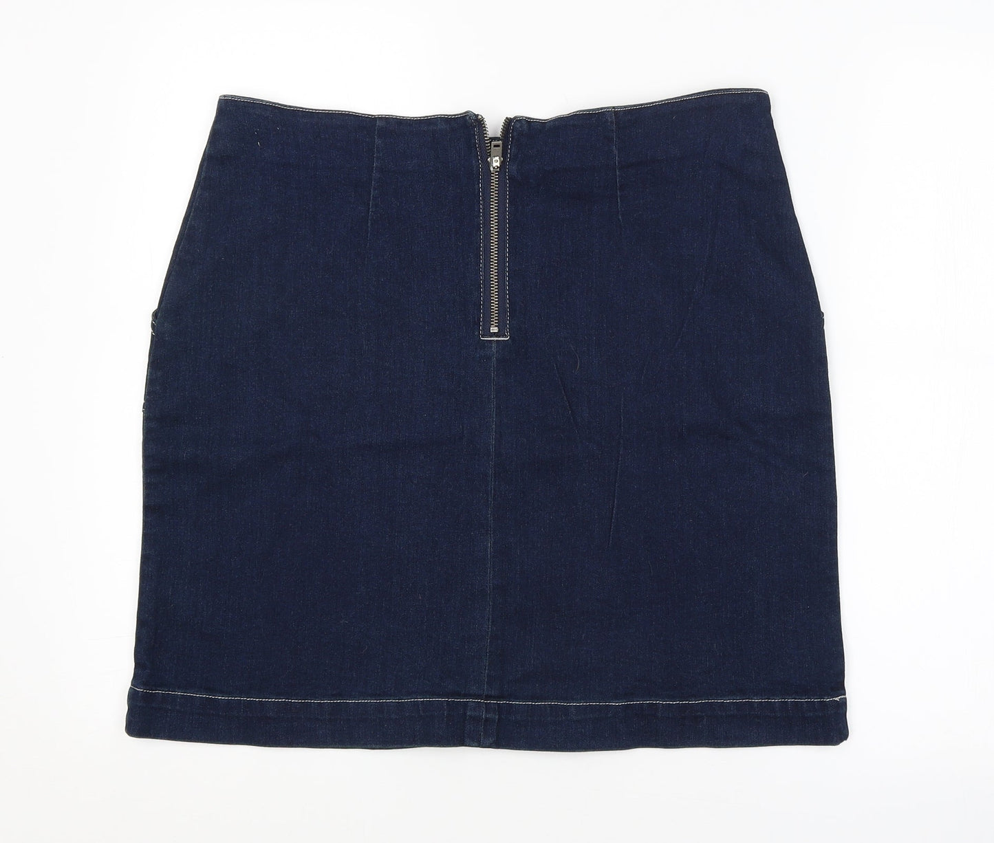 M&CO. Womens Blue   Straight & Pencil Skirt Size 14
