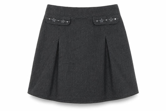 Marks & Spencer Girls Grey   A-Line Skirt Size 5-6 Years