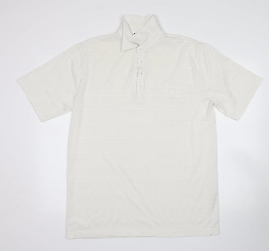 Carabou Womens White   Basic Polo Size L
