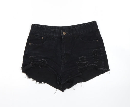 Preworn Womens Black   Cut-Off Shorts Size M