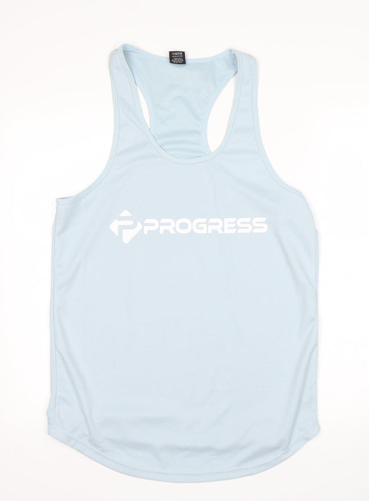 Progress Mens Blue   Basic T-Shirt Size M