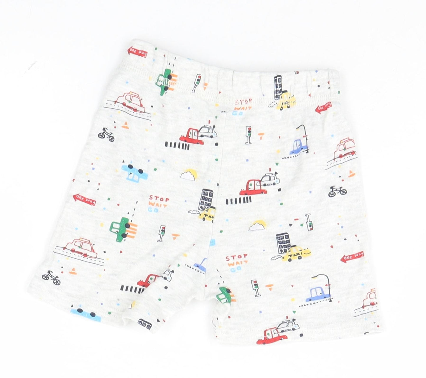George Baby Grey Geometric  Cropped Leggings Size 9-12 Months  - Cars