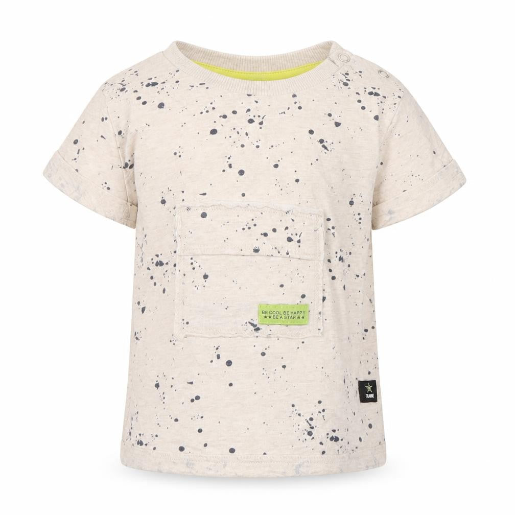 Mini Club Baby Grey Spotted  Basic T-Shirt Size 9-12 Months  - Be Cool Be Happy Be a Star