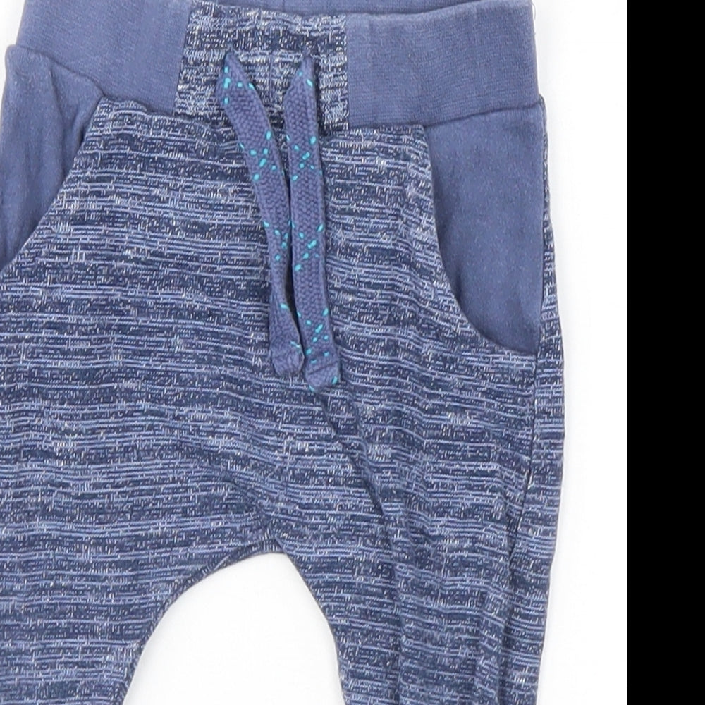 Mini Club Baby Blue Striped  Sweatpants Trousers Size 9-12 Months
